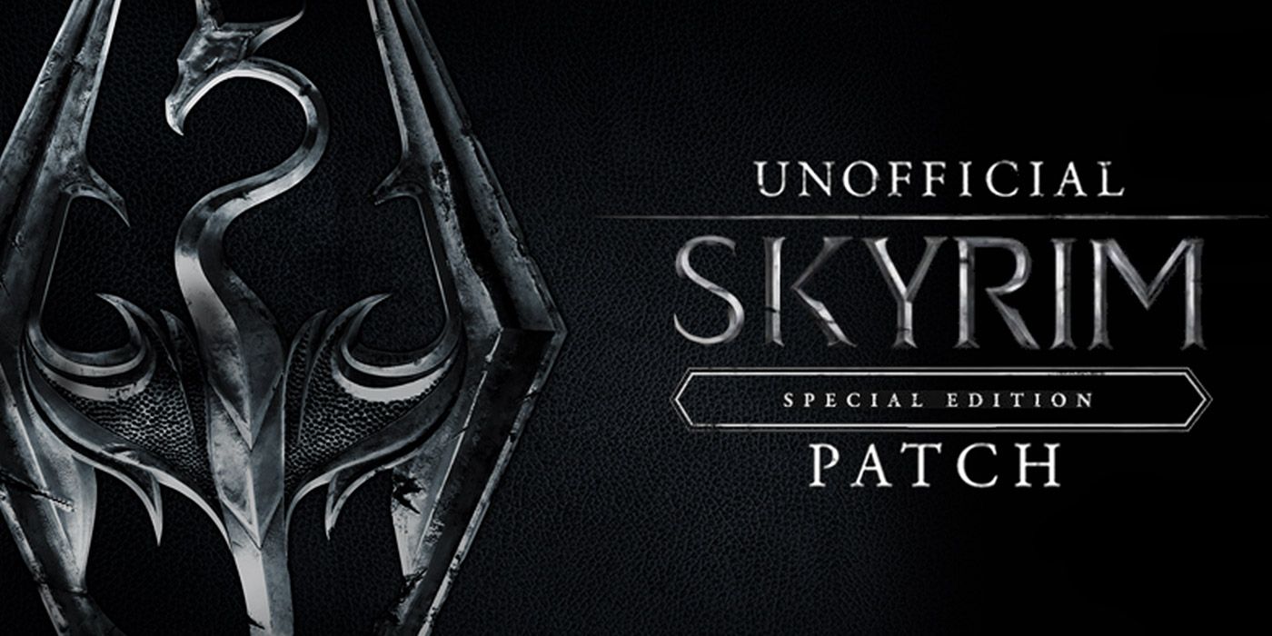 The title shot of the Unofficial Skyrim Special Edition Patch.