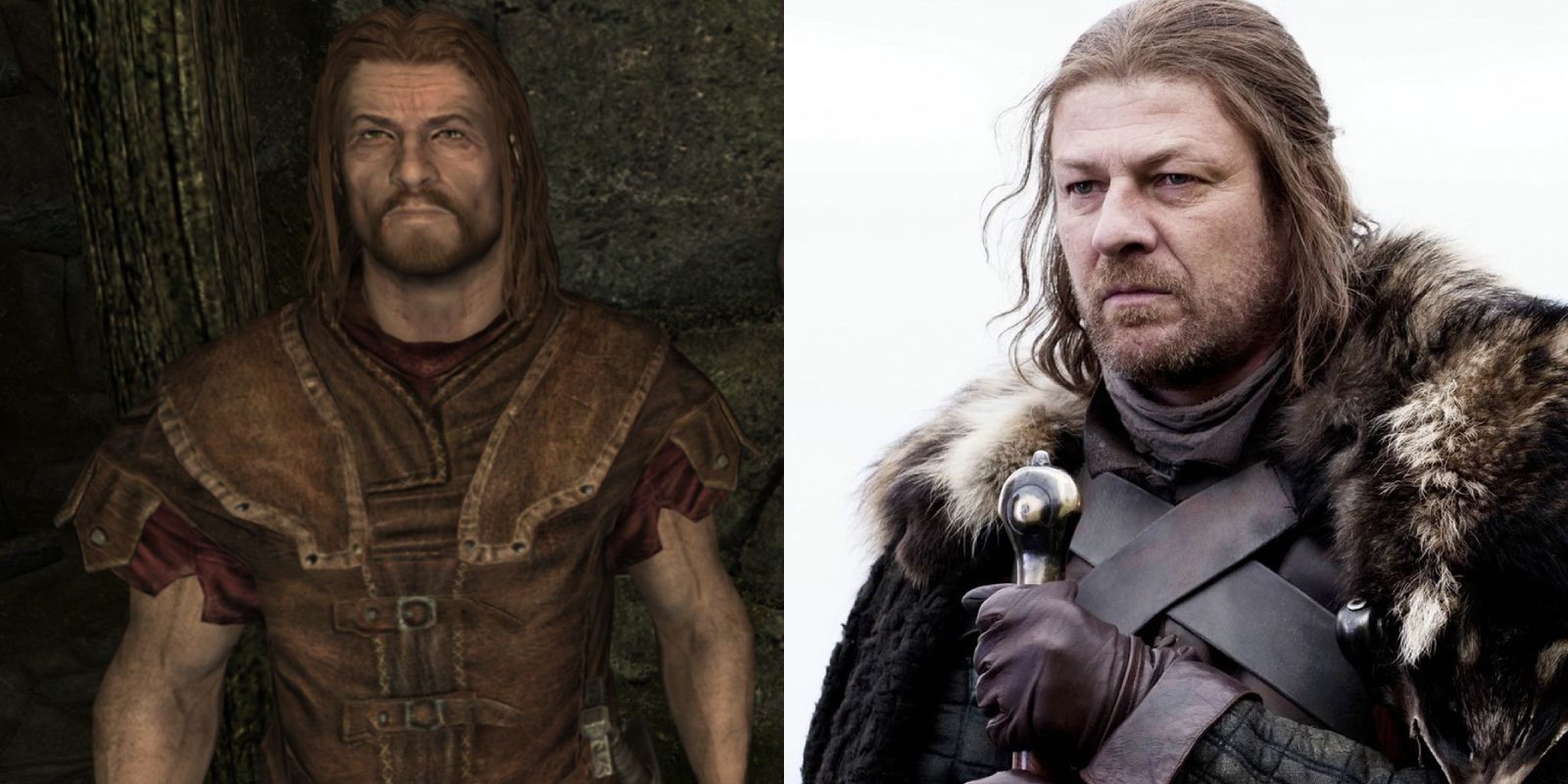 Skyrim In-Game Cosplay Famous Characters Armor Sean Bean Game Thrones Ned Stark Lord Rings Boromir