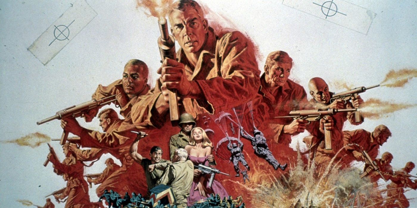 Soldiers on the movie poster from The Dirty Dozen.