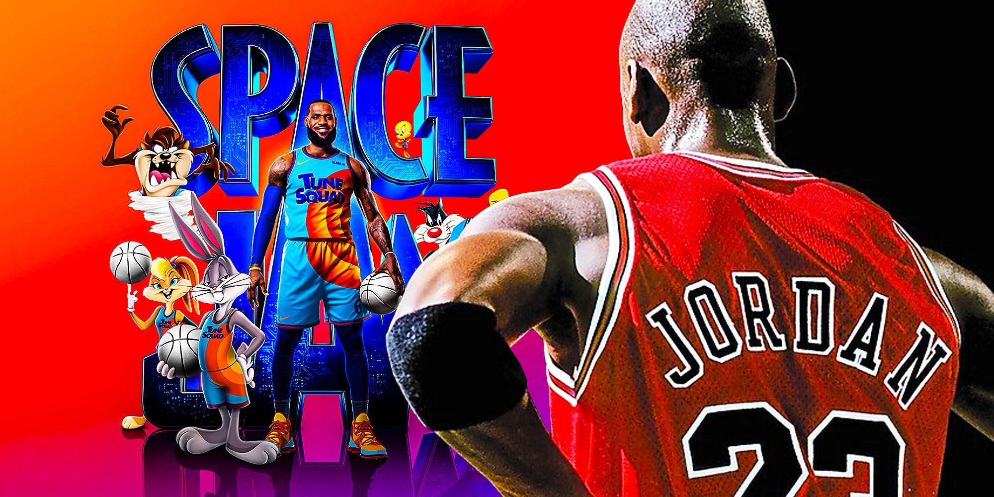 The jersey basketball Tune Squad worn by Michael Jordan in Space