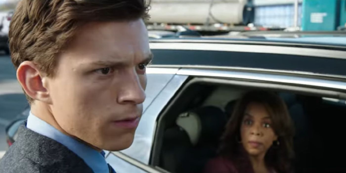 Spider-Man No Way Home Trailer Peter and Woman in Car