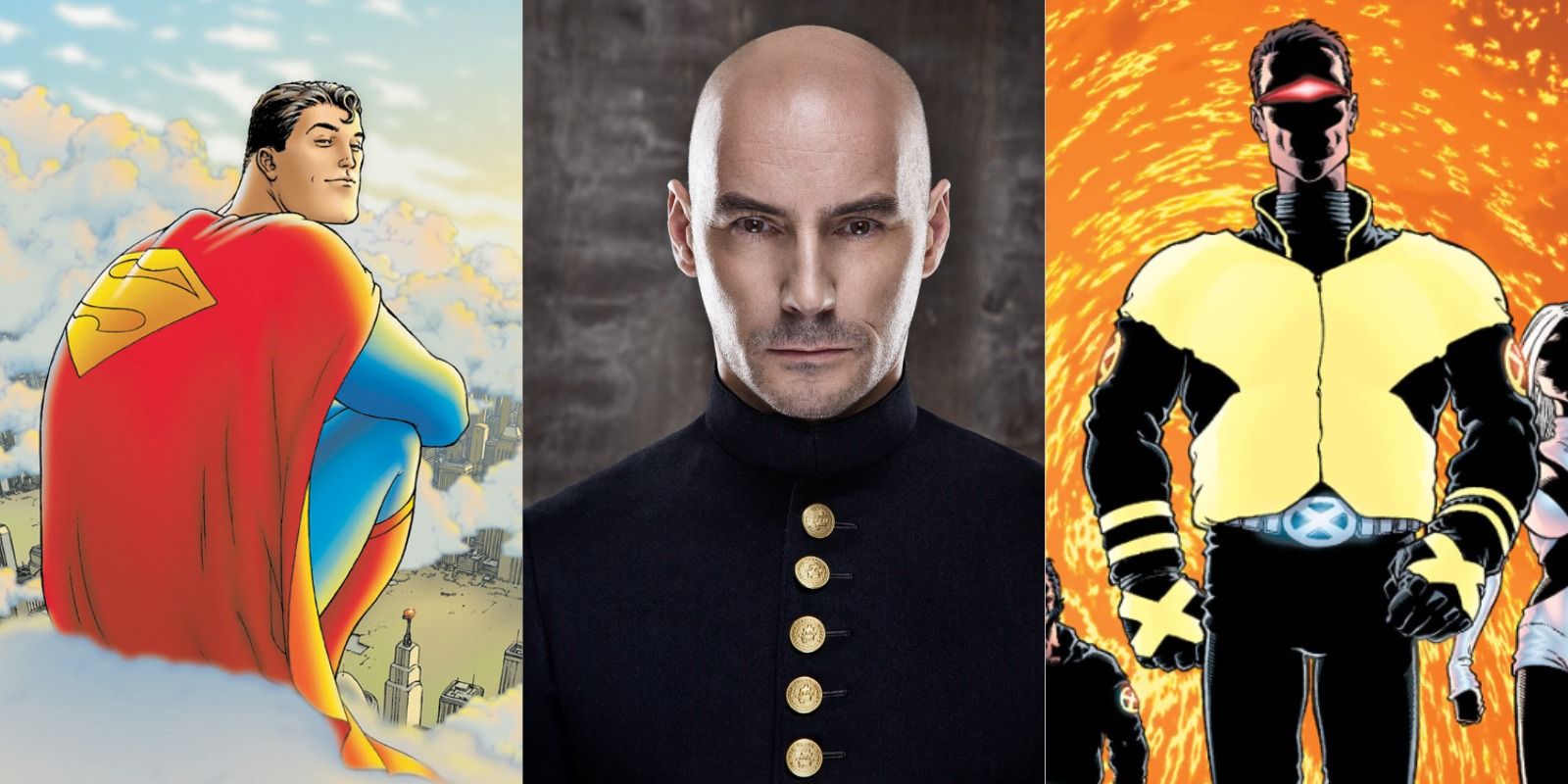 Split image of Grant Morrison, All Star Superman, and New X-Men