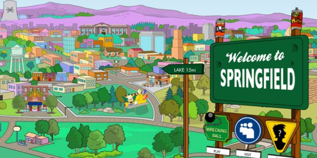 Welcome to Spingfield sign from The Simpsons.