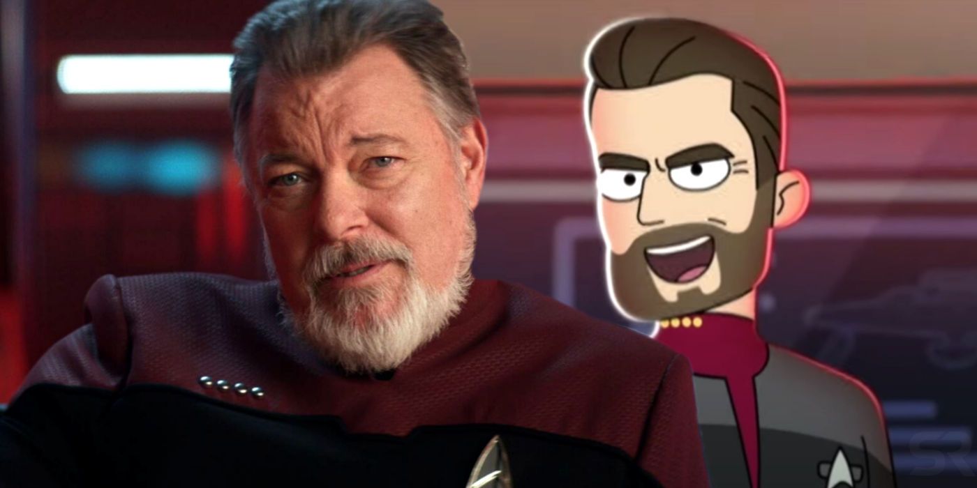 Star Trek Captain Riker in Picard and Lower Decks