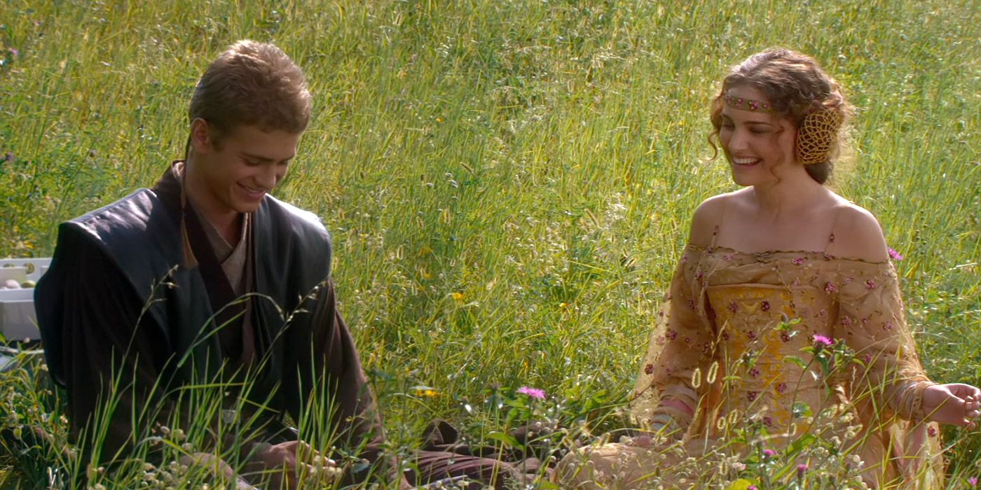 Anakin Skywalker and Padmé Amidala having a picnic in &lsquo;