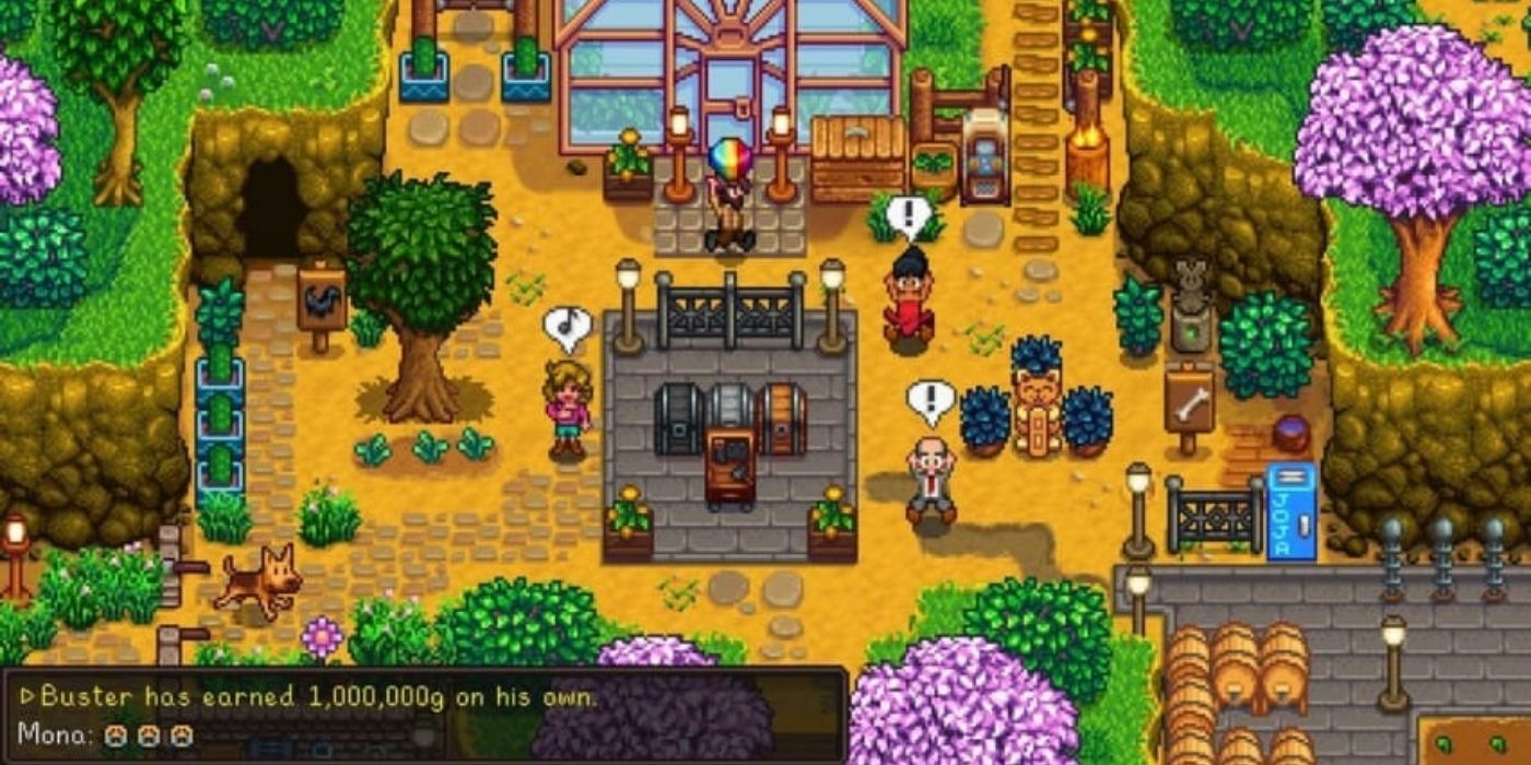 A character earns money in Stardew-Valley