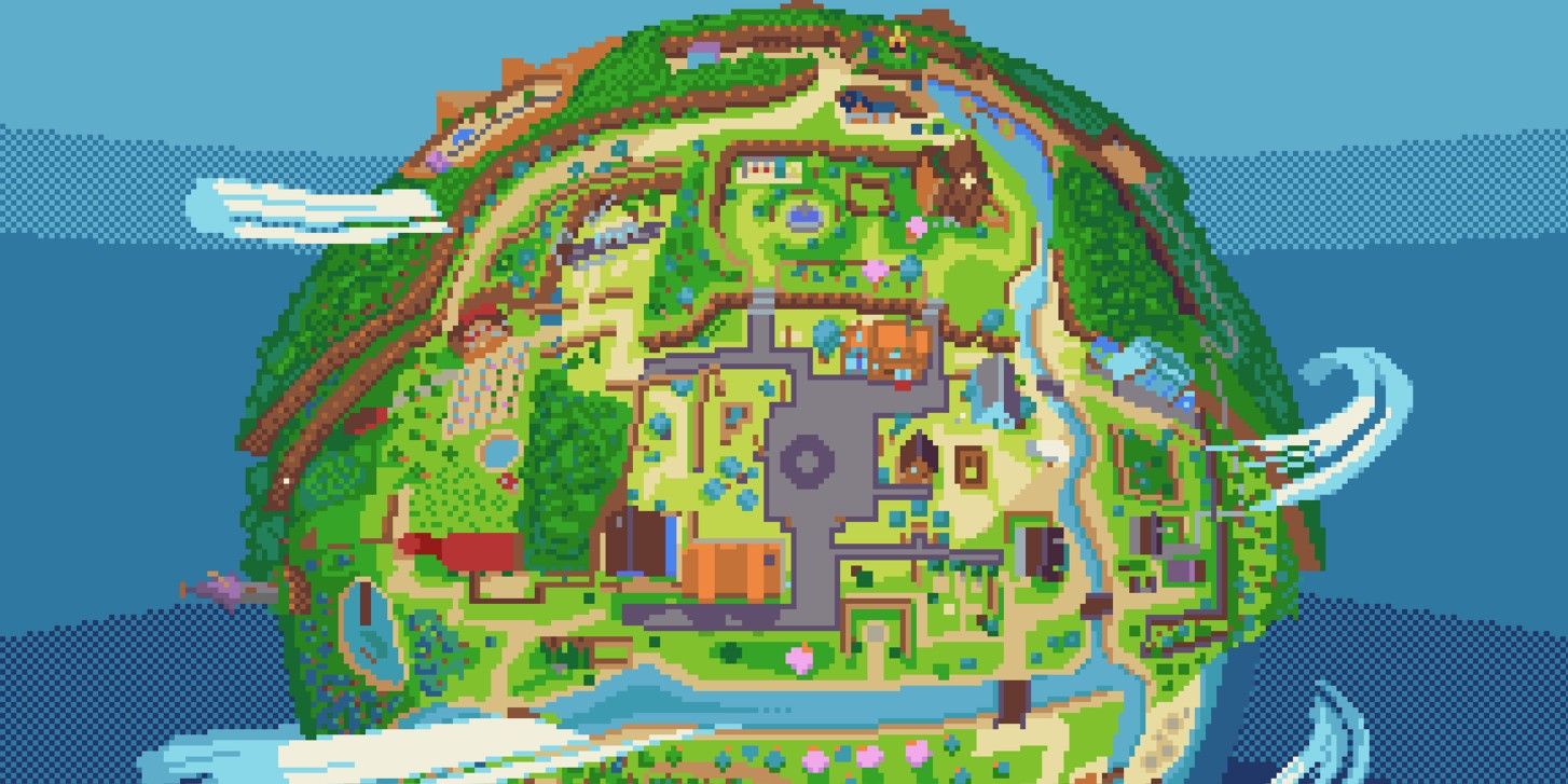 Stardew Valley Pixel Art Puts The Whole Map On A Globe