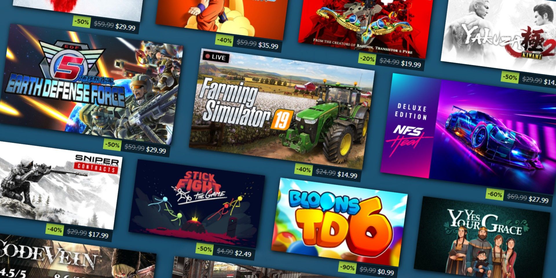 Steam many games in marketplace
