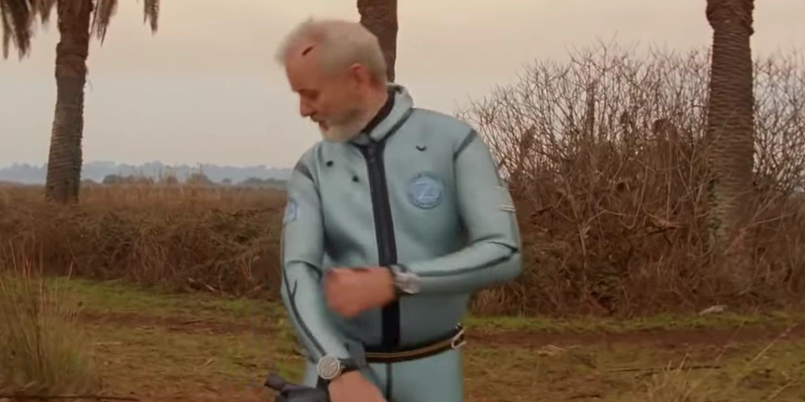 Steve covered in swamp leeches in The Life Aquatic.