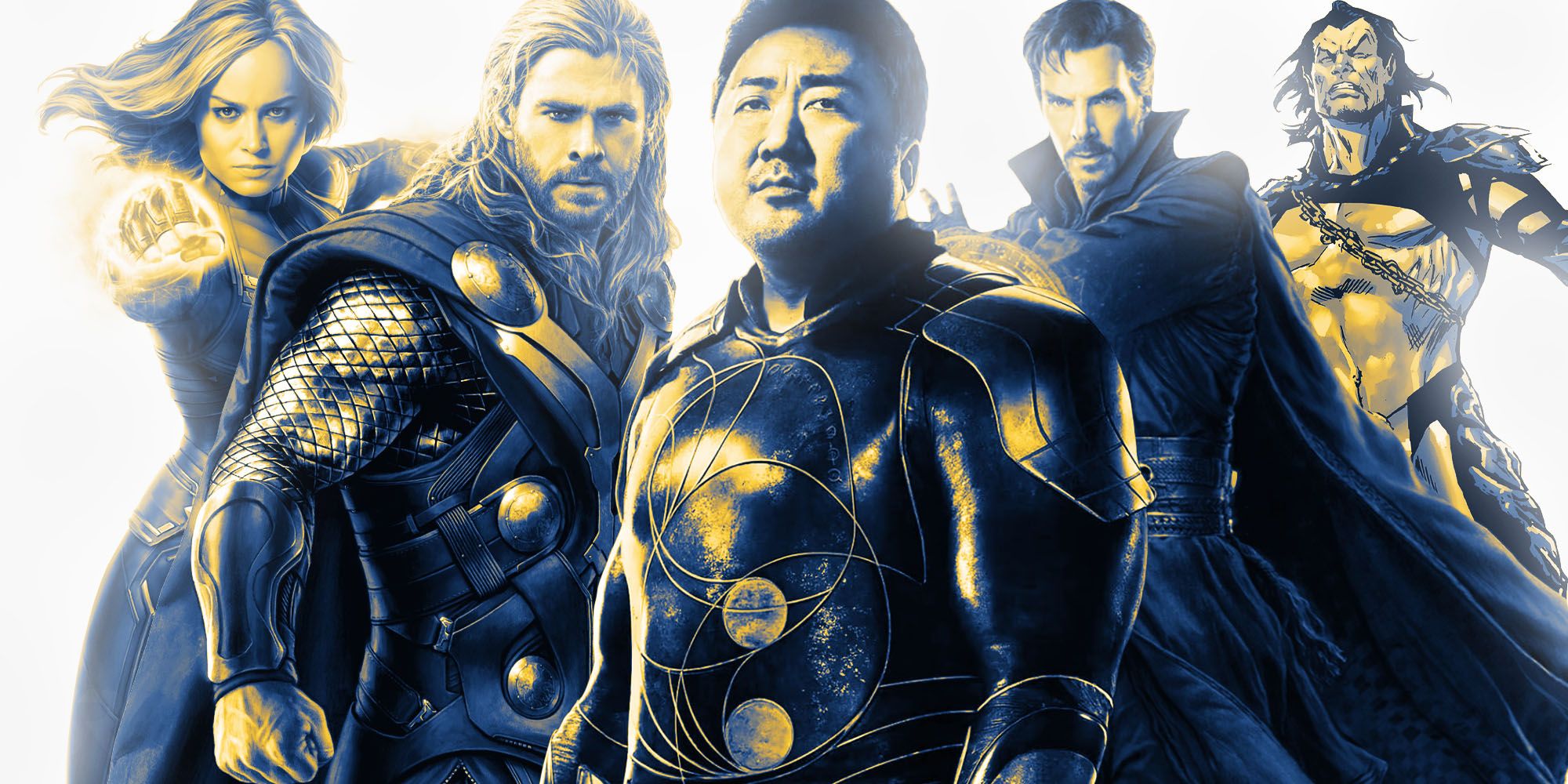 Strongest Avengers 5 roster Gilgamesh Thor Captain marvel Doctor strange namor