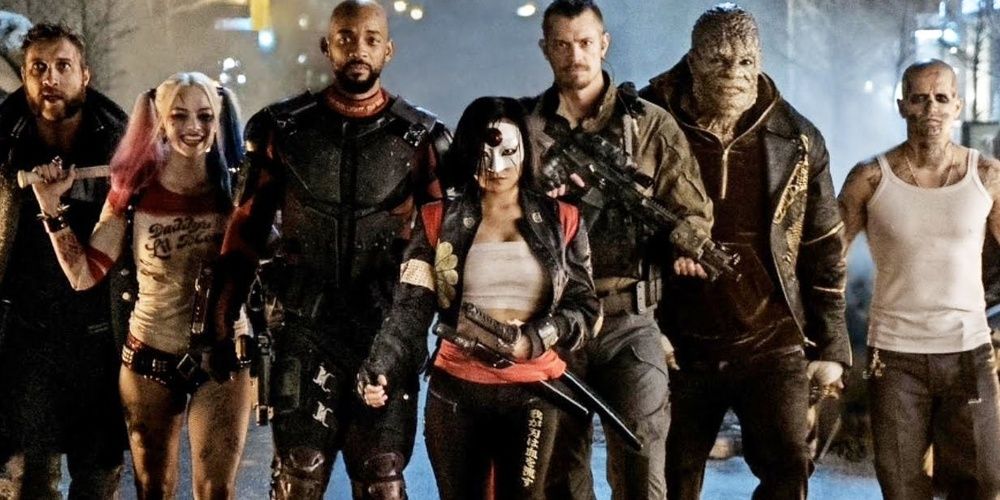 Task Force X walks in the street in Suicide Squad
