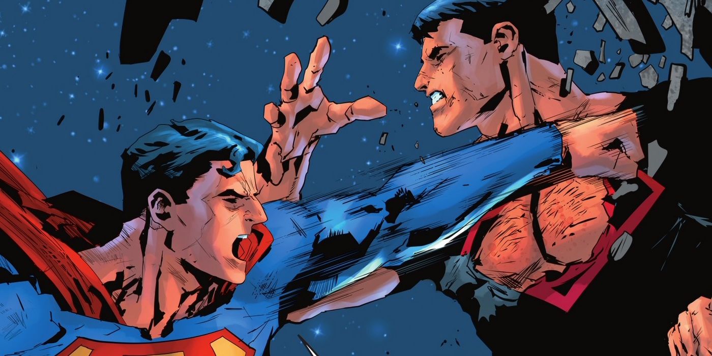 Superboy fighting Ultraman
