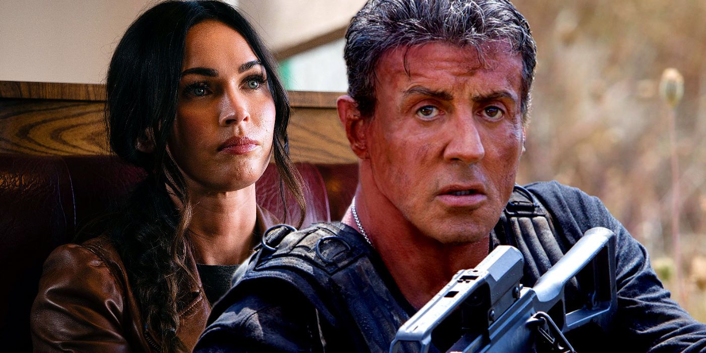 Sylvester Stallone in The Expendables 3 and Megan Fox