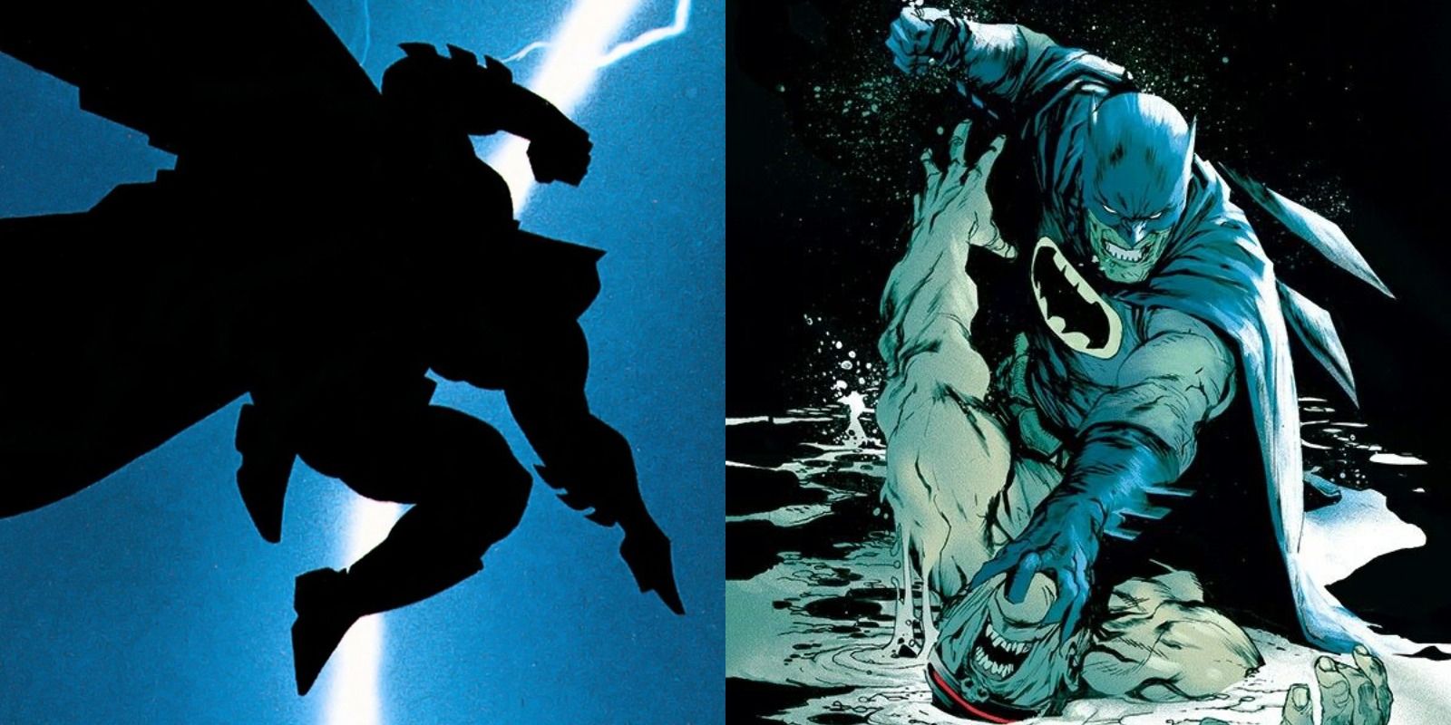 Miller's cover art for The Dark Knight Returns, and Klaus Janson's variant cover DKIII
