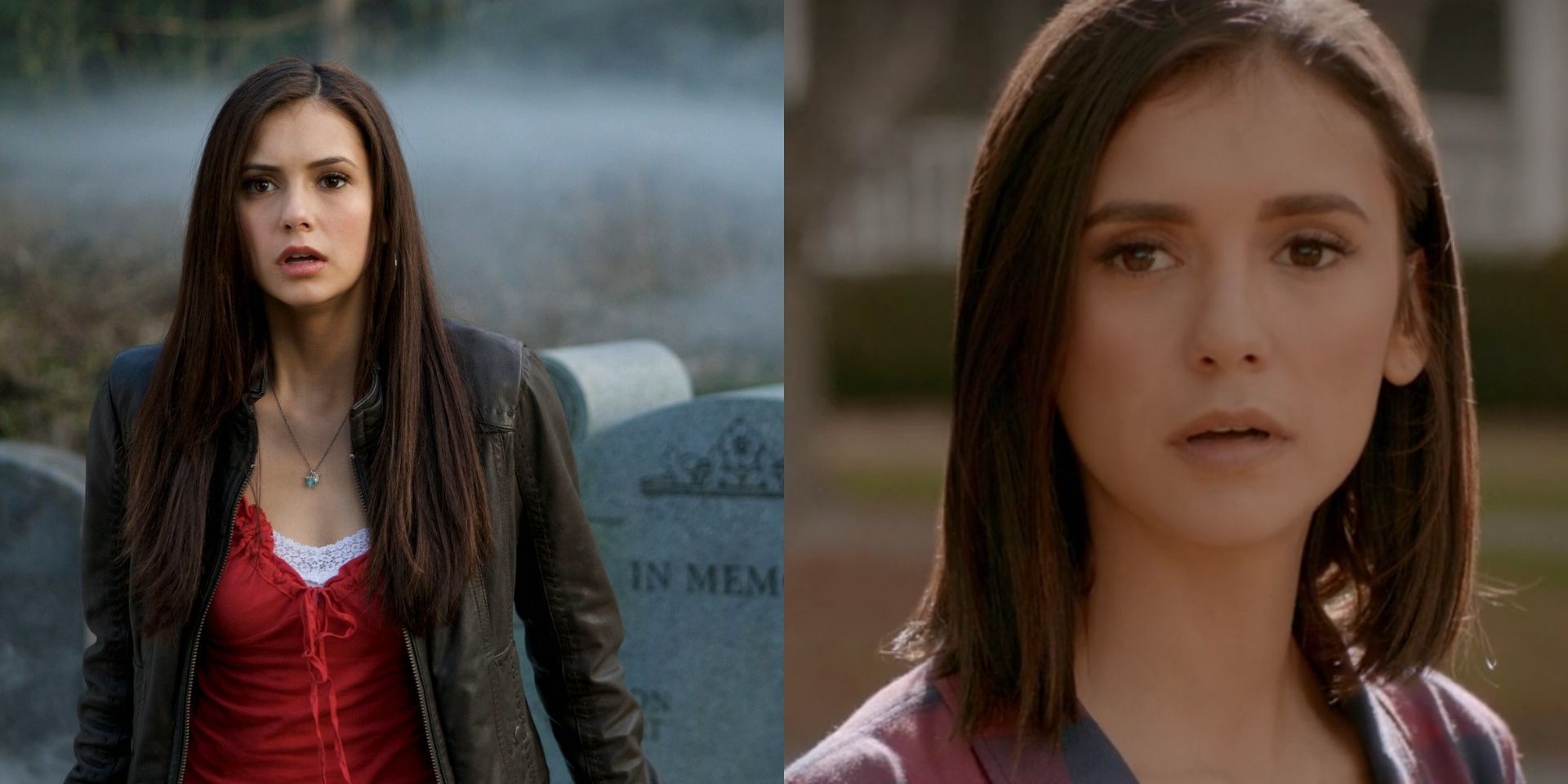 Elena in the first and last episode of the vampire diaries