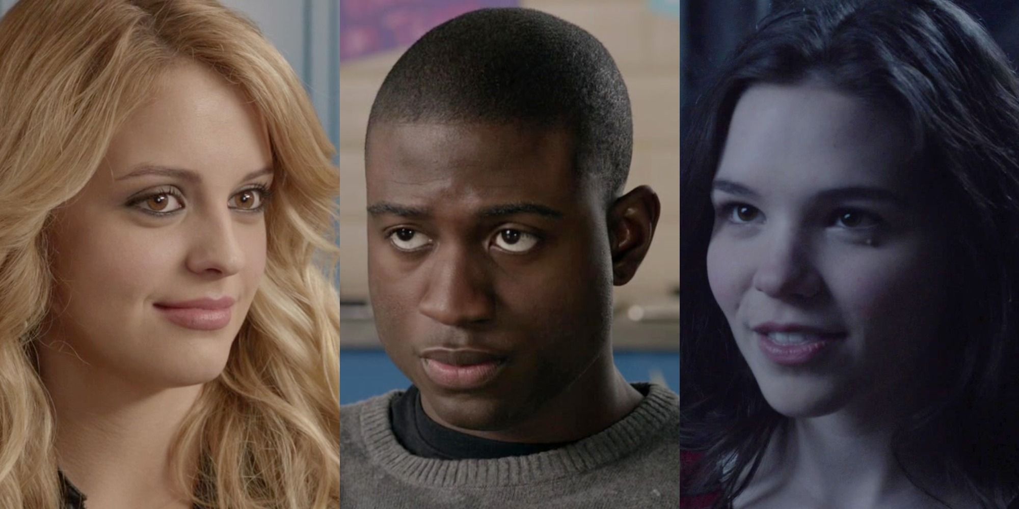 A split image of Erica, Boyd, and Paige from Teen Wolf