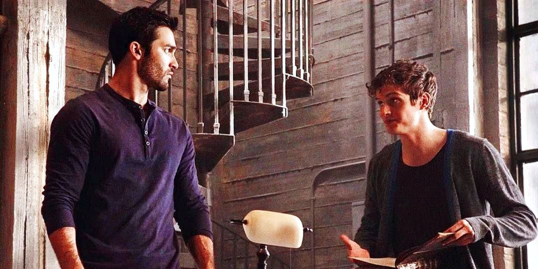 Derek looks at Isaac in his loft in Teen Wolf