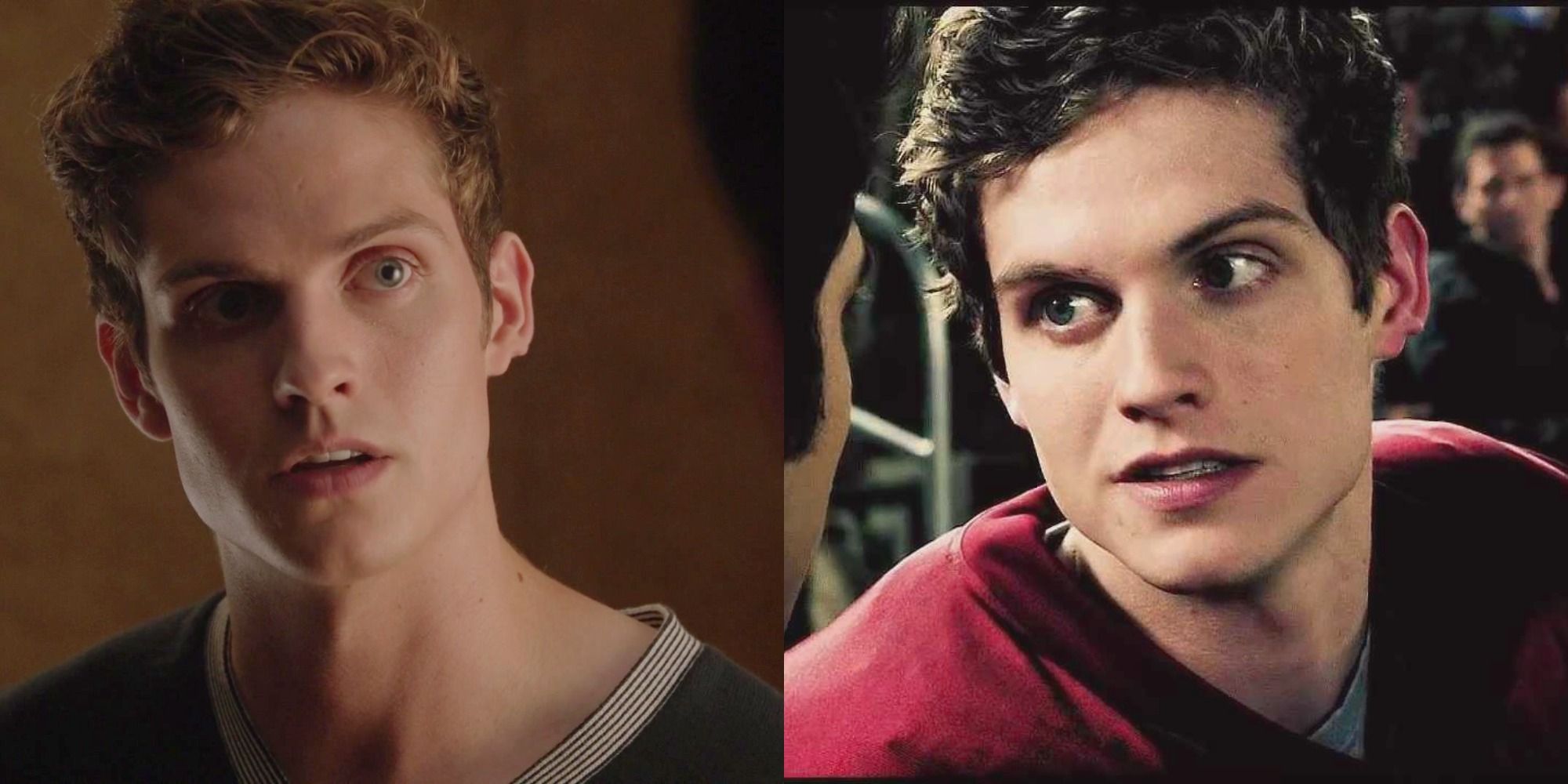 Split image of Isaac Lahey from Teen Wolf