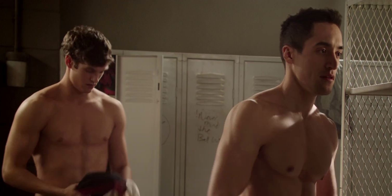 Isaac and Danny in the change rooms in Teen Wolf