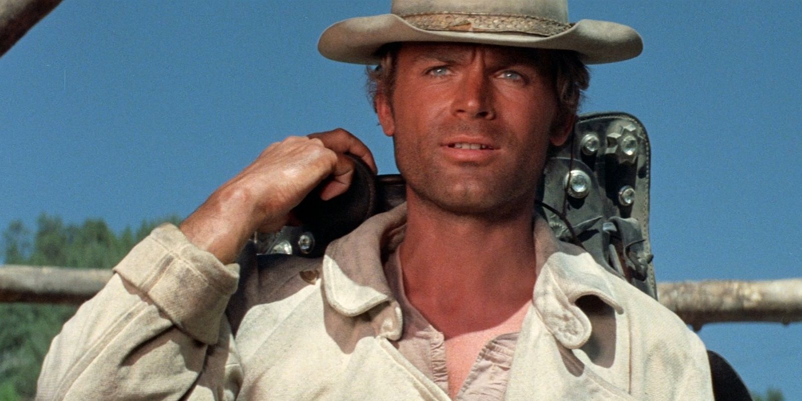 Terence Hill on a ranch in My Name is Nobody
