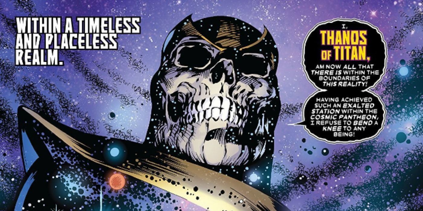 Thanos as the Astral Regulator in Marvel Comics.
