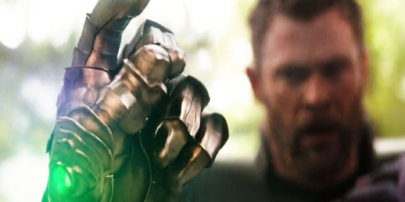 Thanos snapping his finger in Avengers.