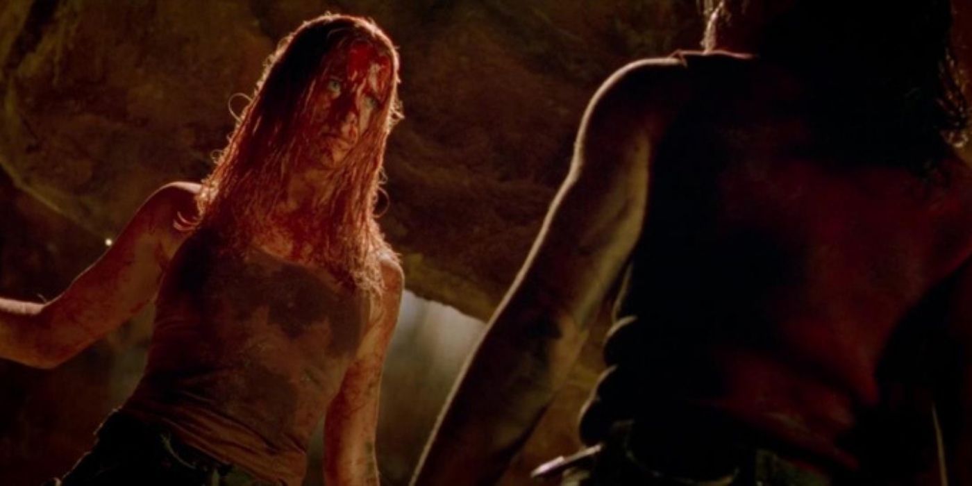 Sarah confronts Juno in The Descent