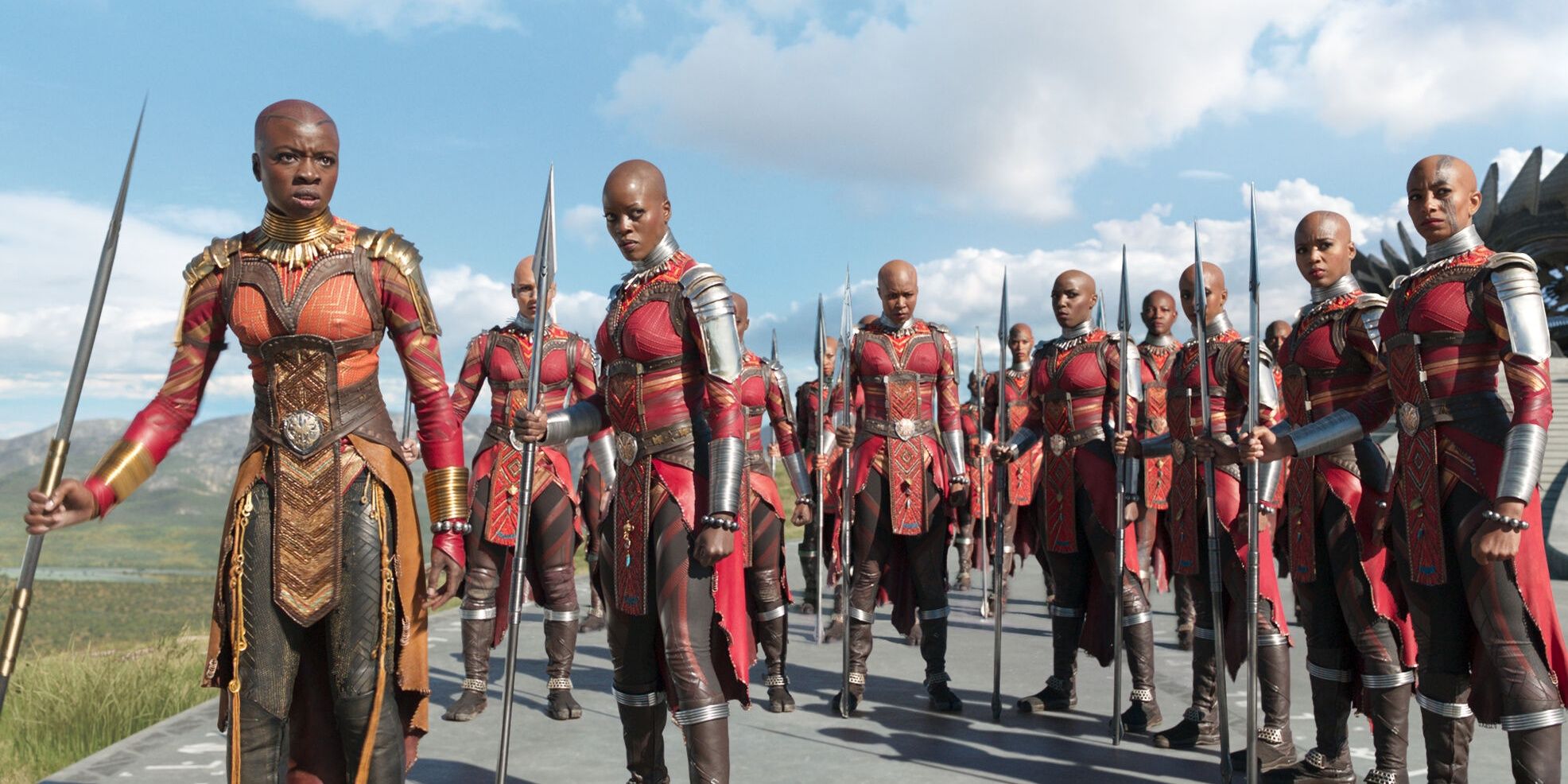 The Dora Milaje in battle formation