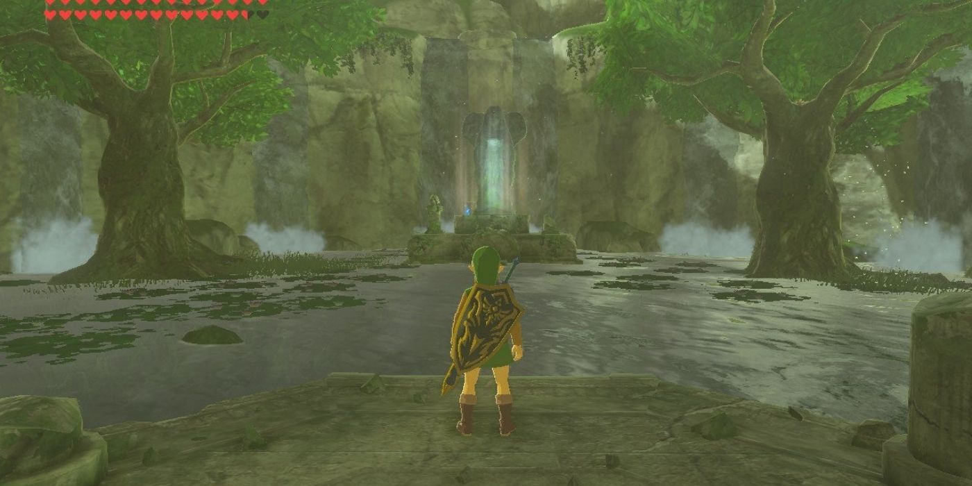 Link at the Spring of Power in Breath of the Wild