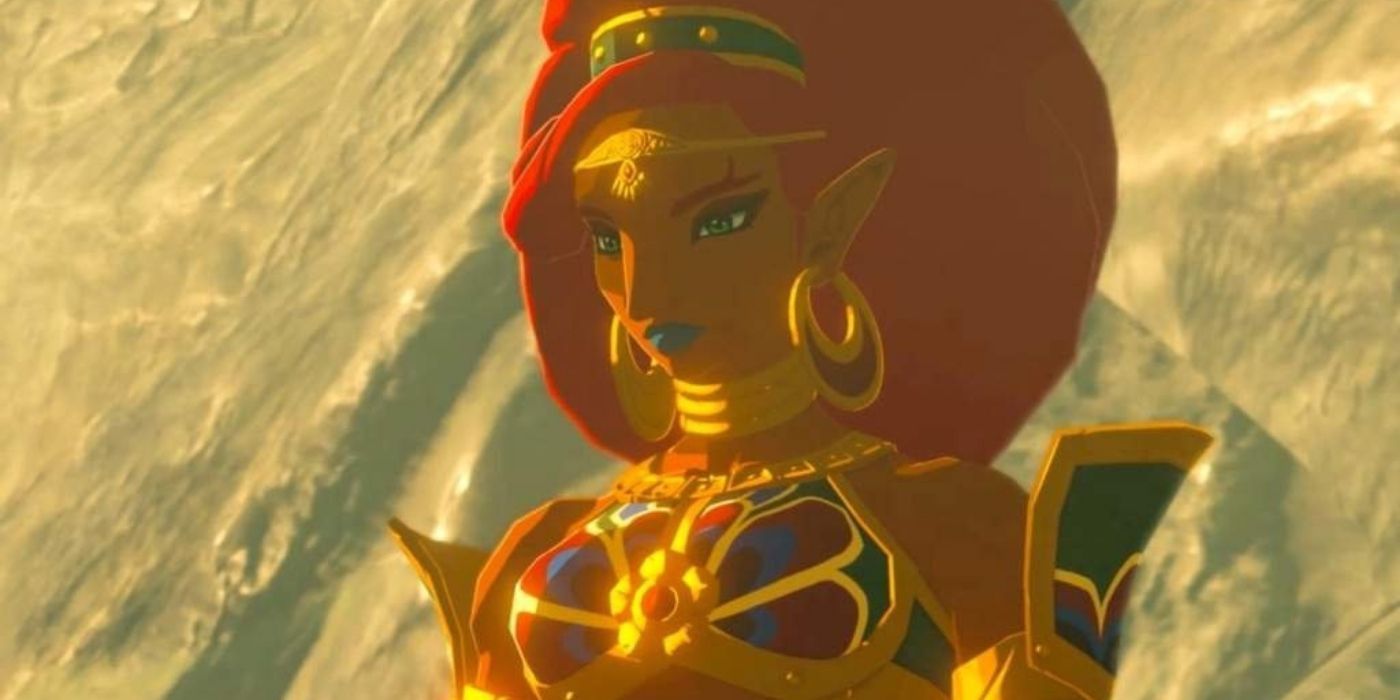 Urbosa looks towards a disappointed Zelda in Breath of the Wild
