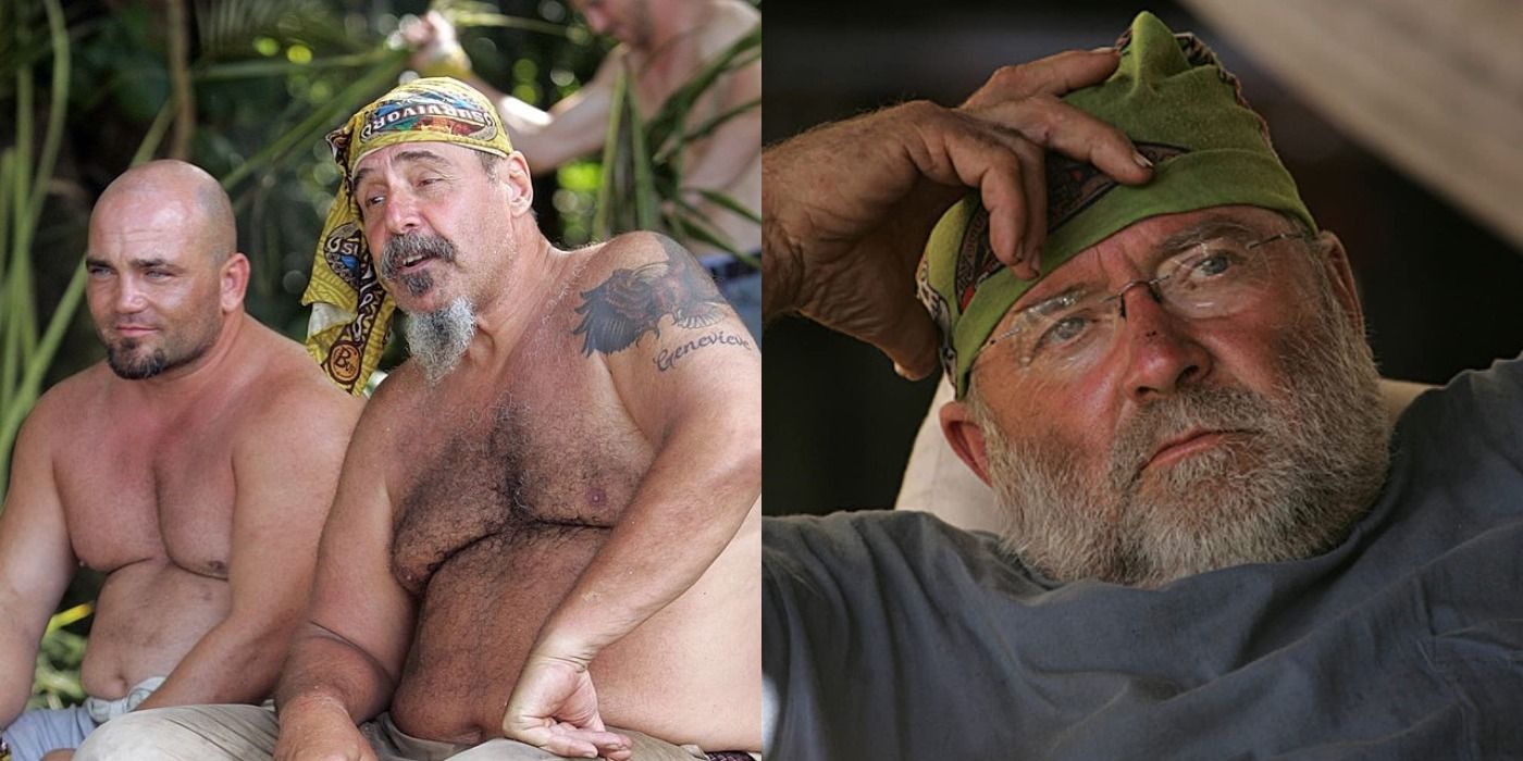 Two side by side images of Survivor cast members.