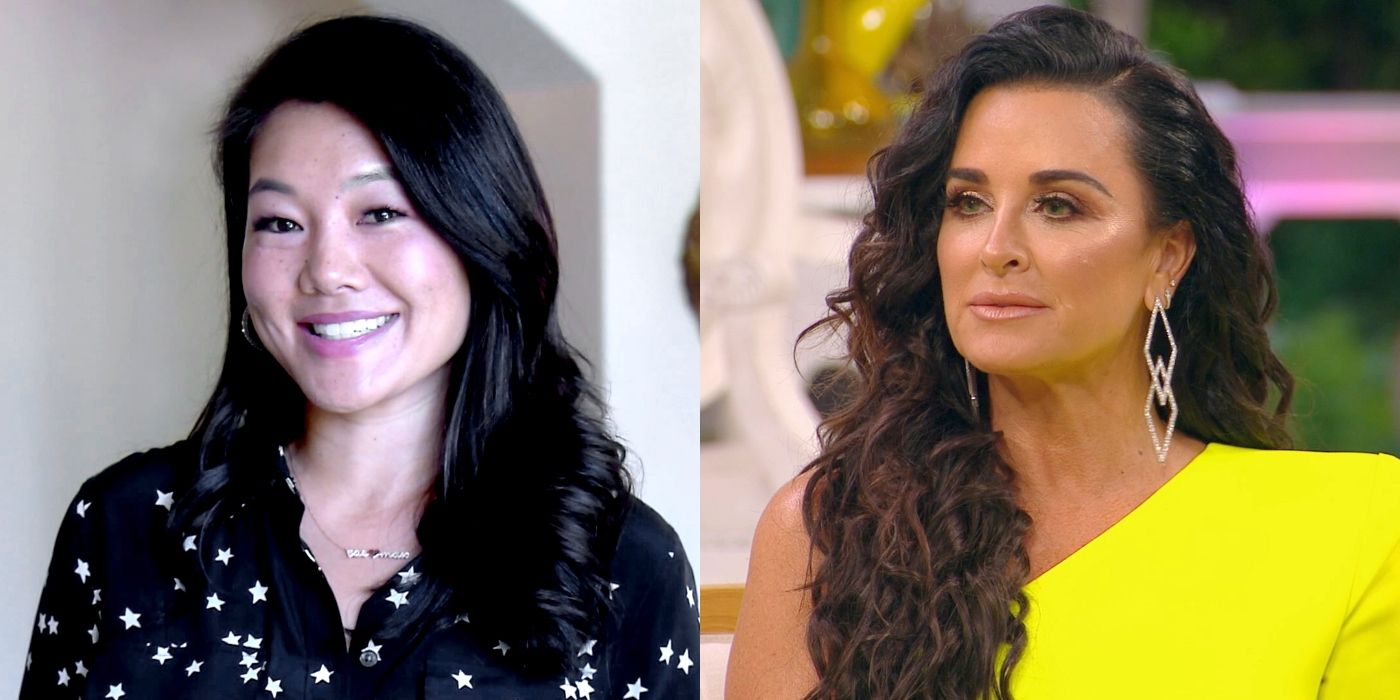 Split image of Crystal Kung Minkoff and Kyle Richards from The Real Housewives of Beverly Hills
