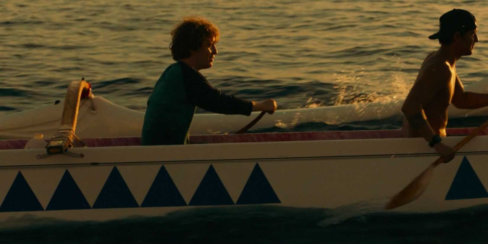 Quinn rowing in The White Lotus