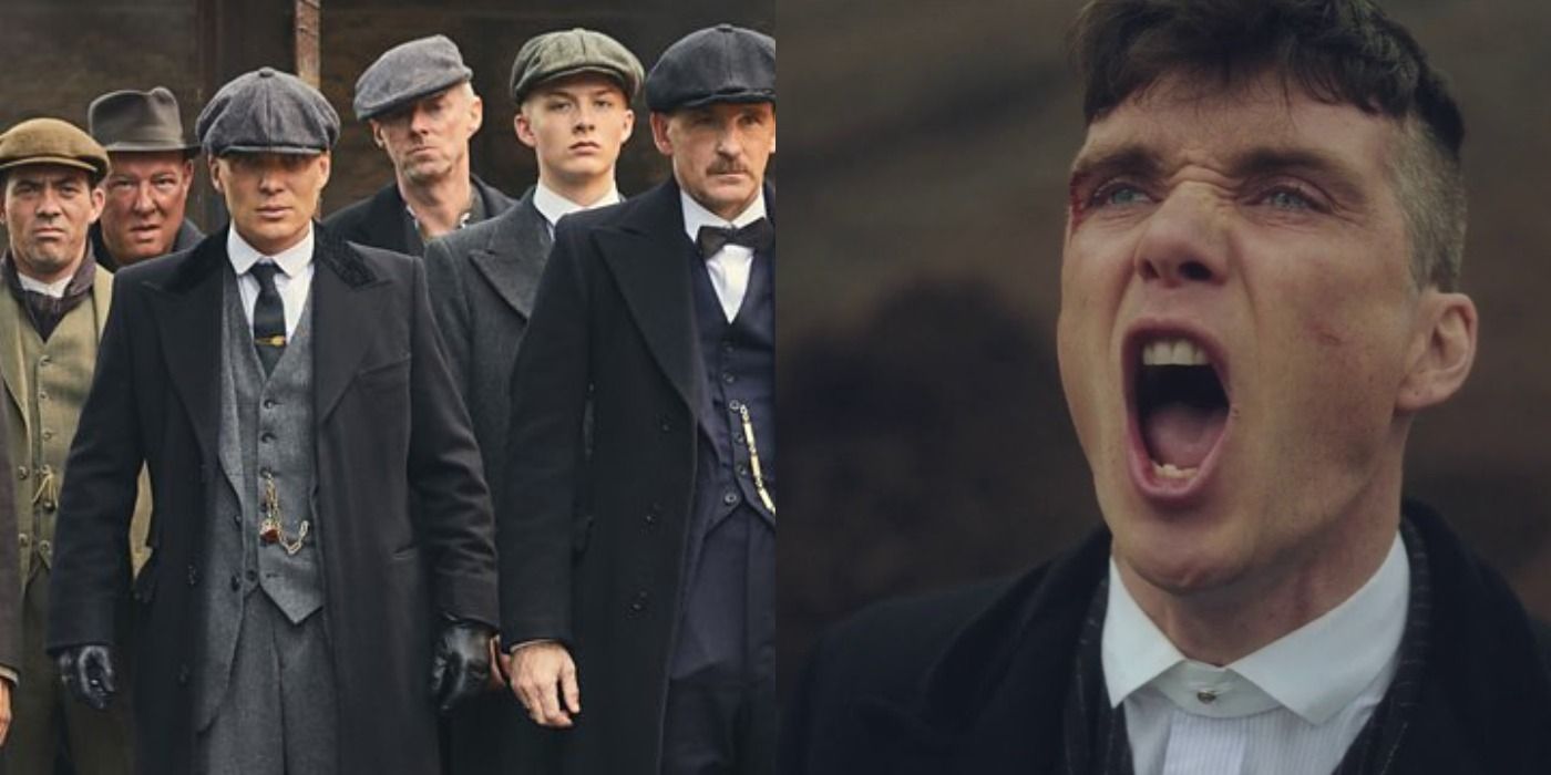 The Shelby brother walking together and Tommy screaming in Peaky Blinders