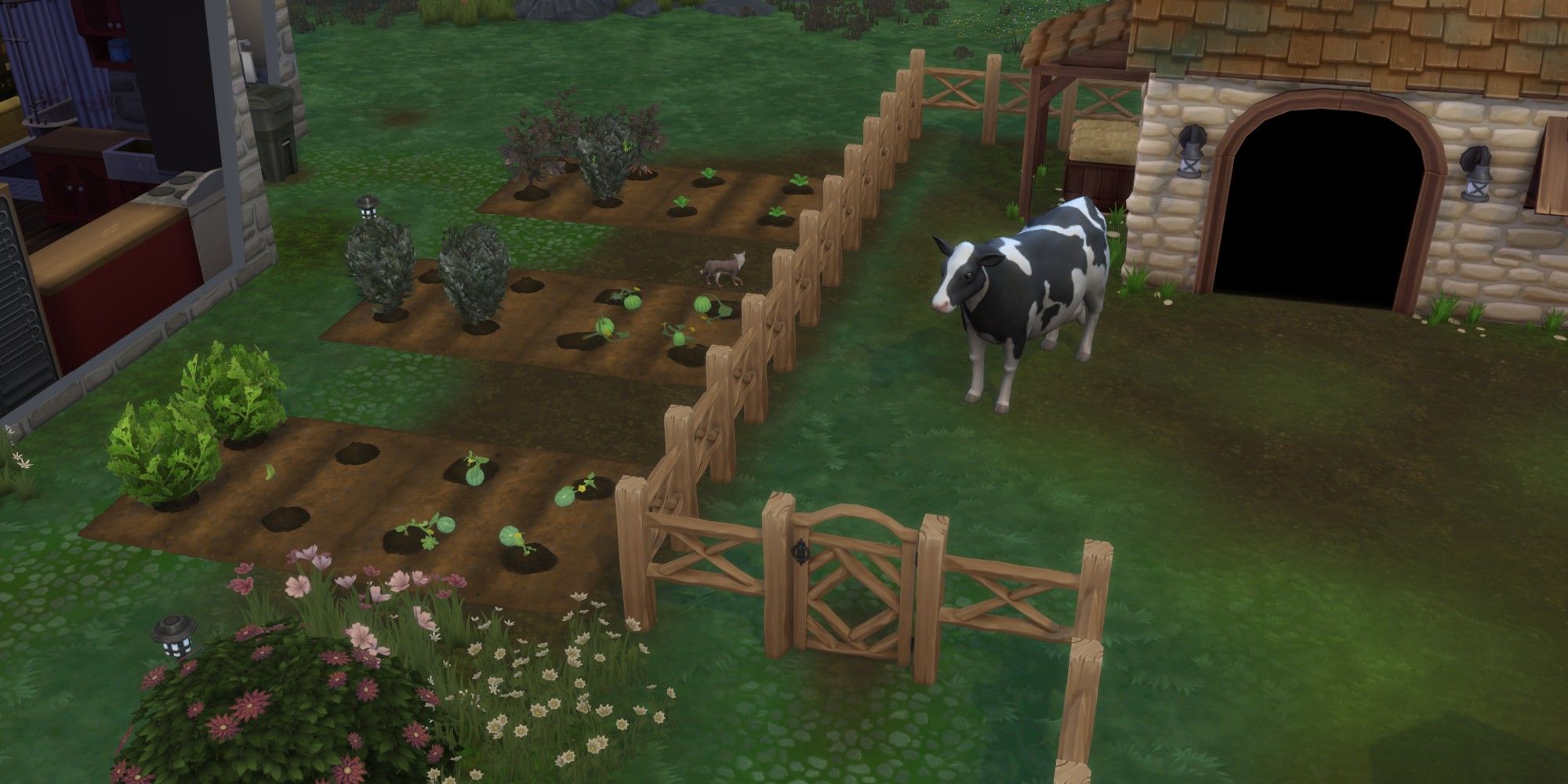A farm in The Sims 4 Cottage Living
