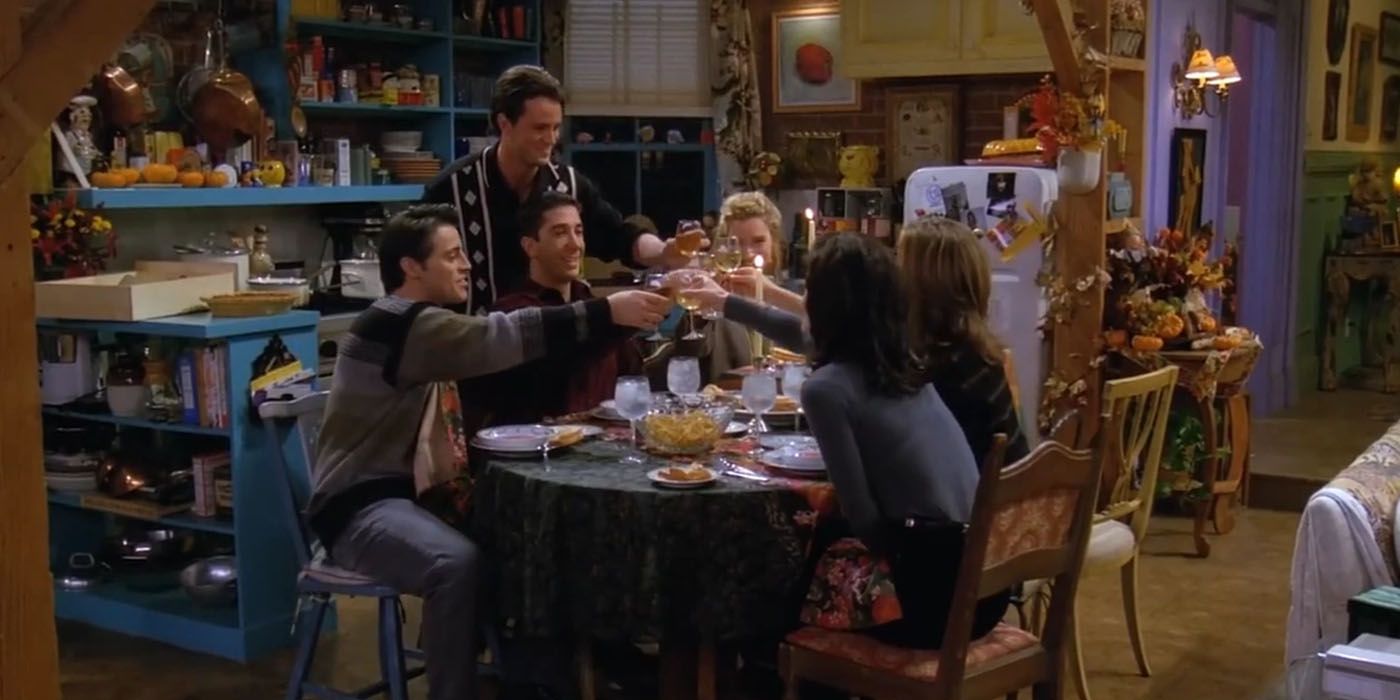 The main six celebrate Thanksgiving in Friends