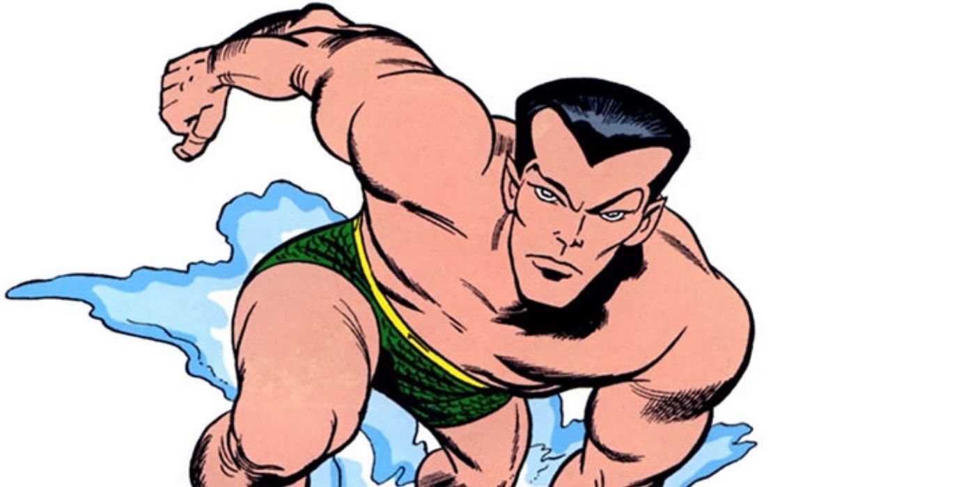 Namor the Sub-Mariner as seen in the Golden Age of comic books