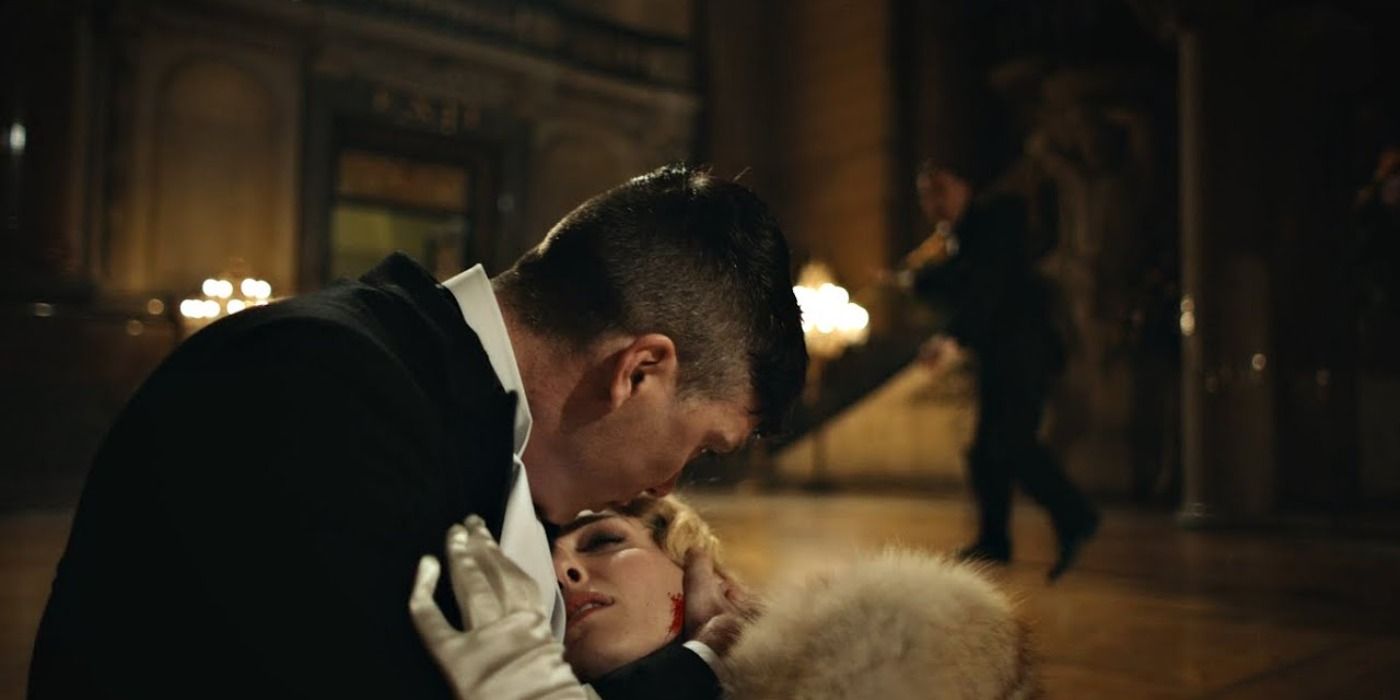 Tommy holds Grace after she is shot and killed in Peaky Blinders