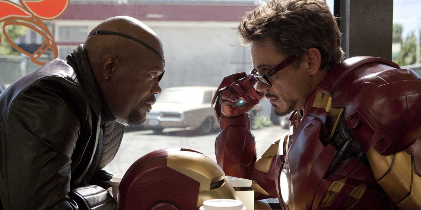 Tony Stark talking to Nick Fury in Iron Man 2.
