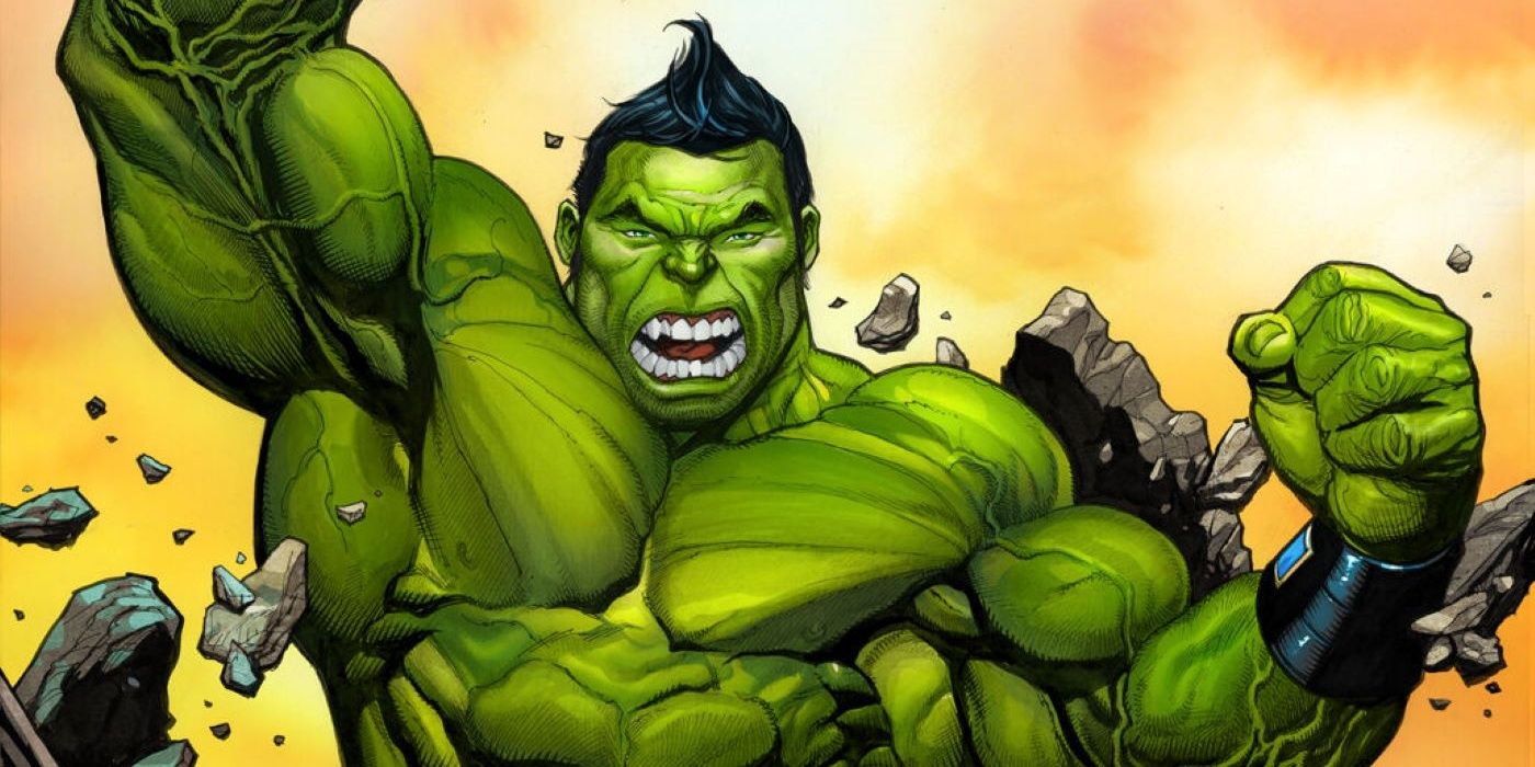Amadeus Cho, The Totally Awesome Hulk, bursts into battle.