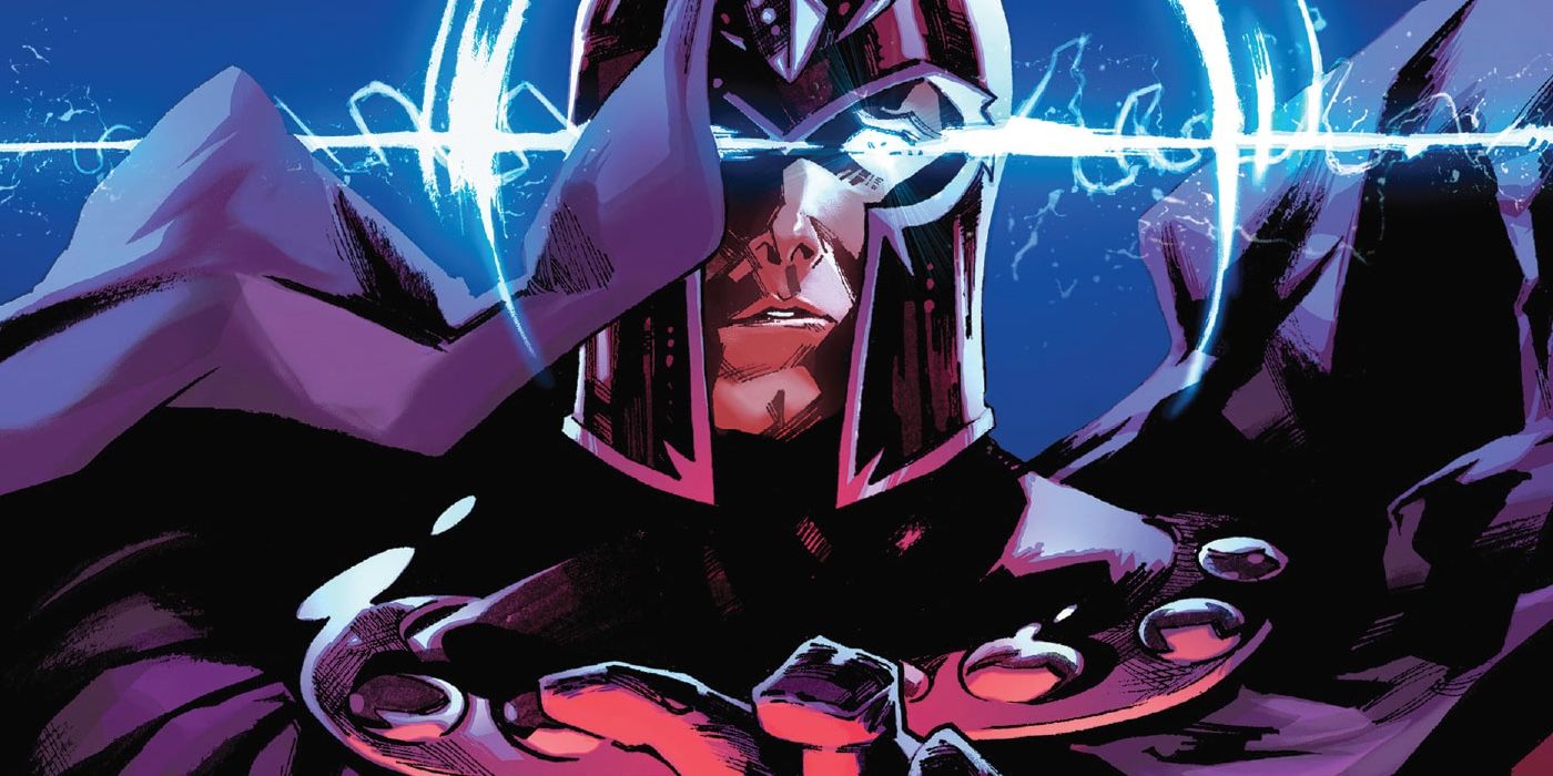 Magneto on the cover of the Trial of Magneto comic.