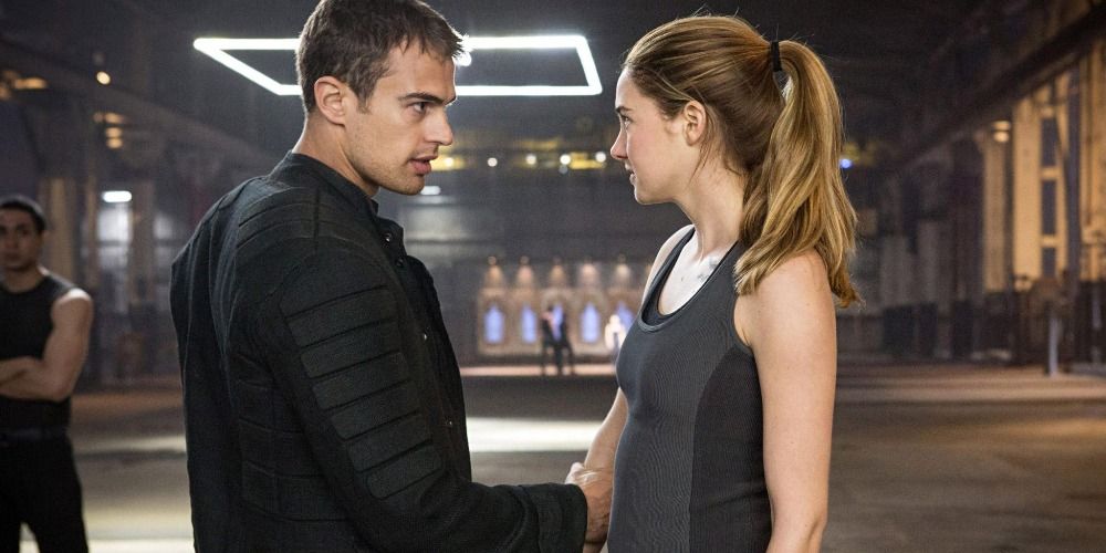 Tris and Tobias from Divergent in the midst of a training session