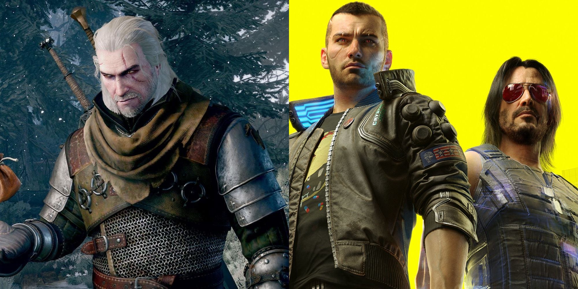 Side-by-side of The Witcher 3 and Cyberpunk 2077