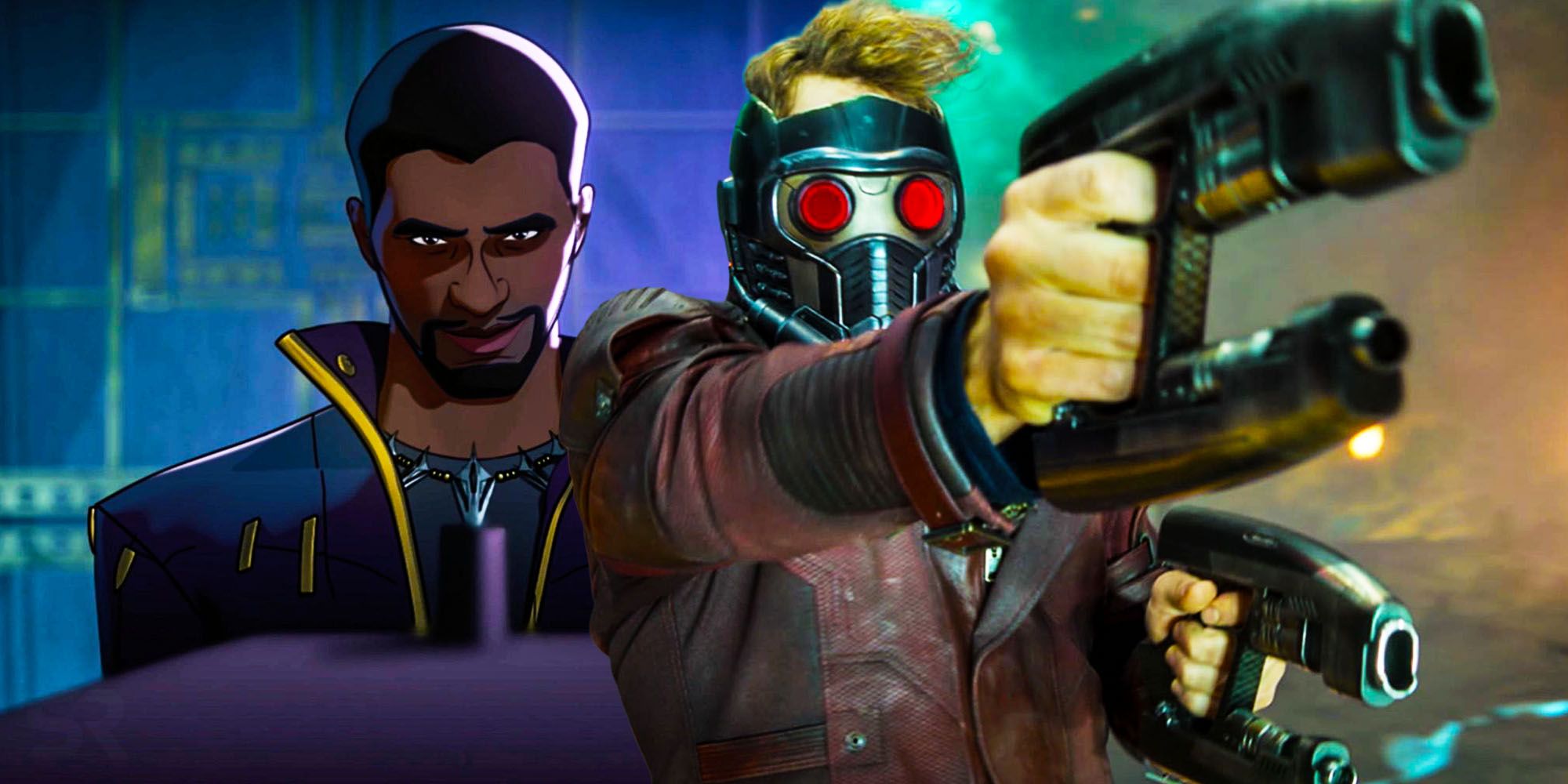 What if Tchalla starlord did not use peter quills main weapons guns