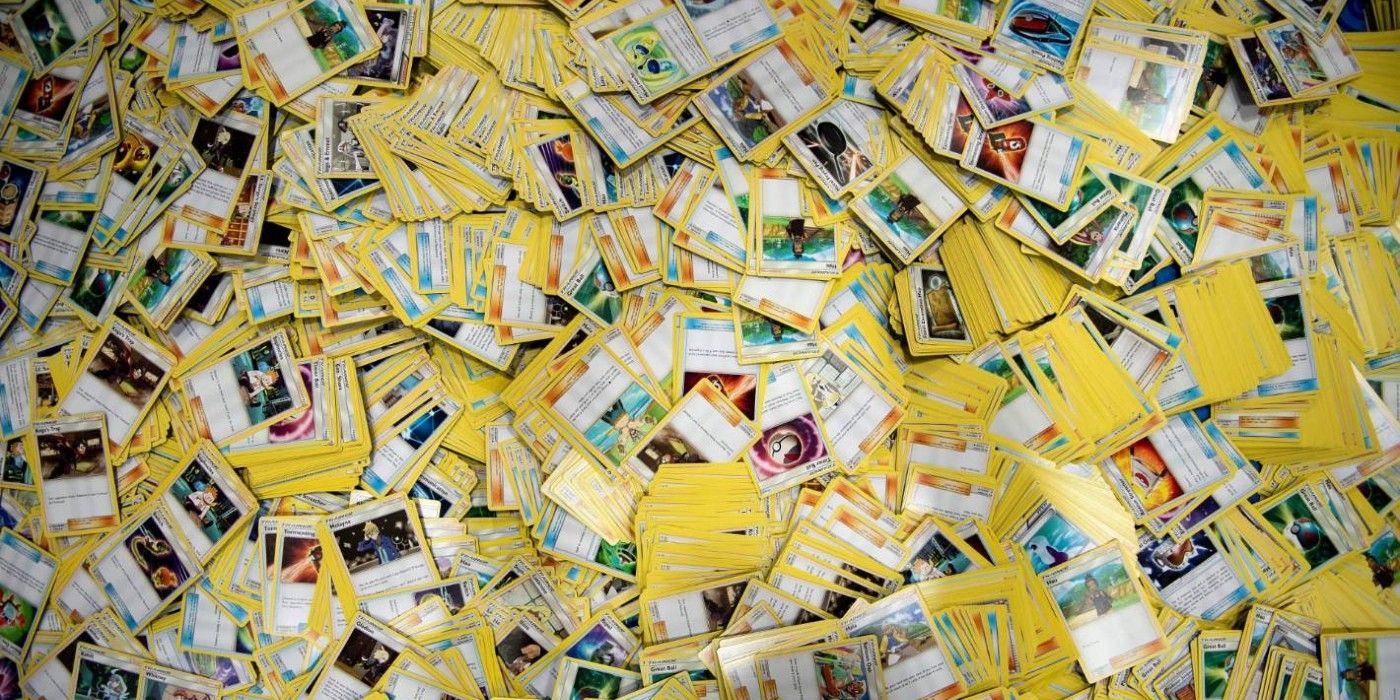 hundreds of scattered pokemon cards