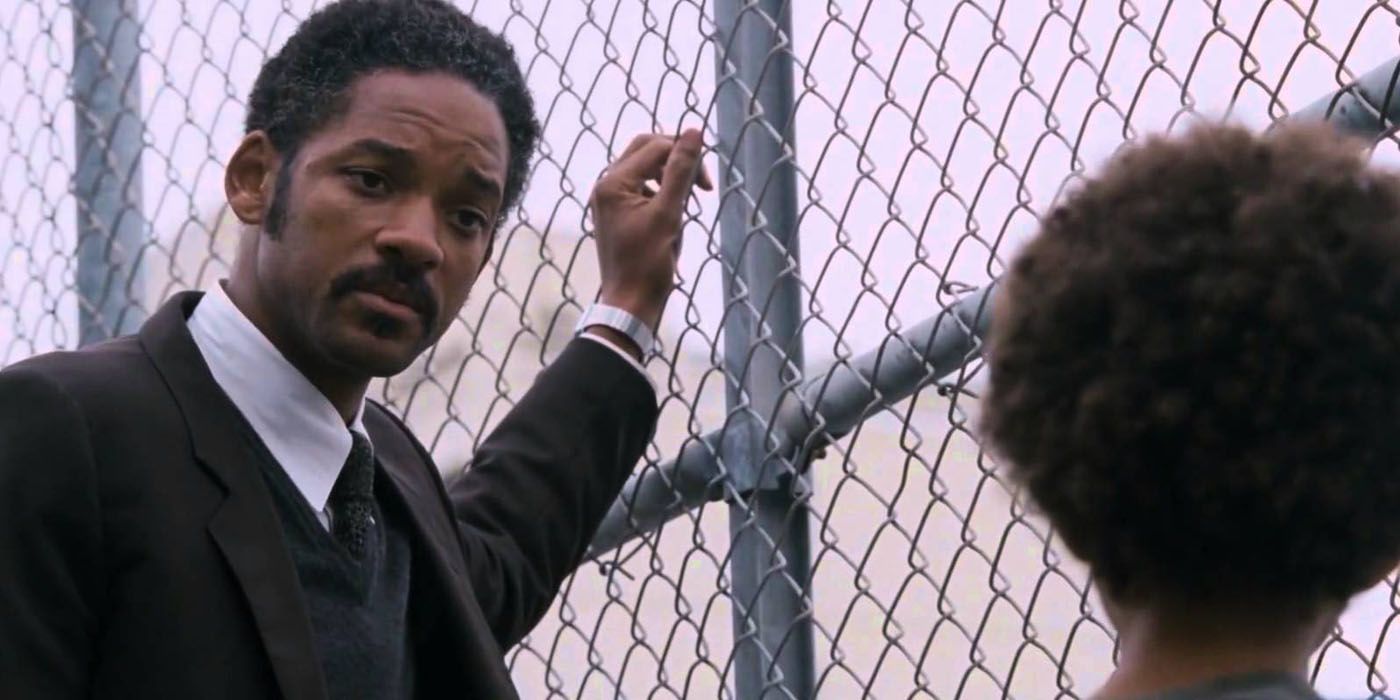 Will Smith talking to his son by a playground in The Pursuit Of Happyness.