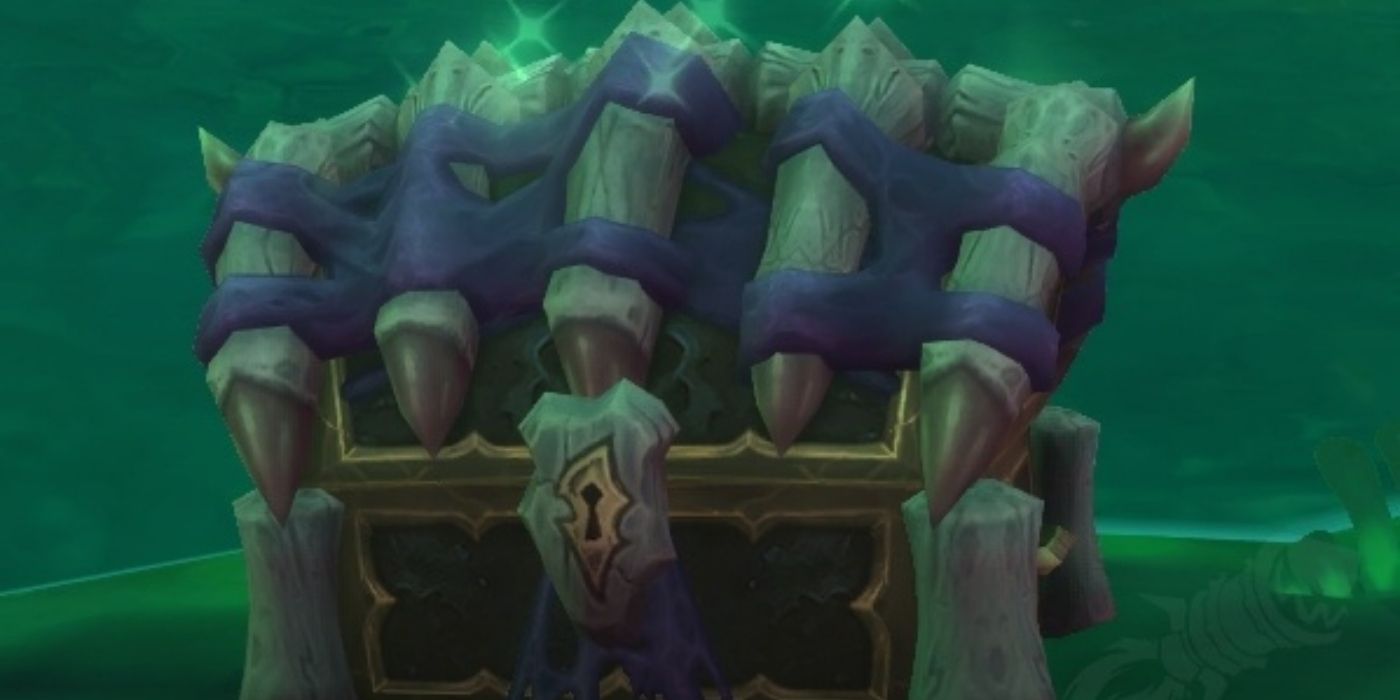 The Chest of Eyes as seen in World of Warcraft Shadowlands.