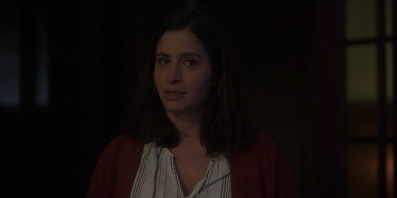 Mercedes Mason as Michelle looking off to the side in American Horror Stories