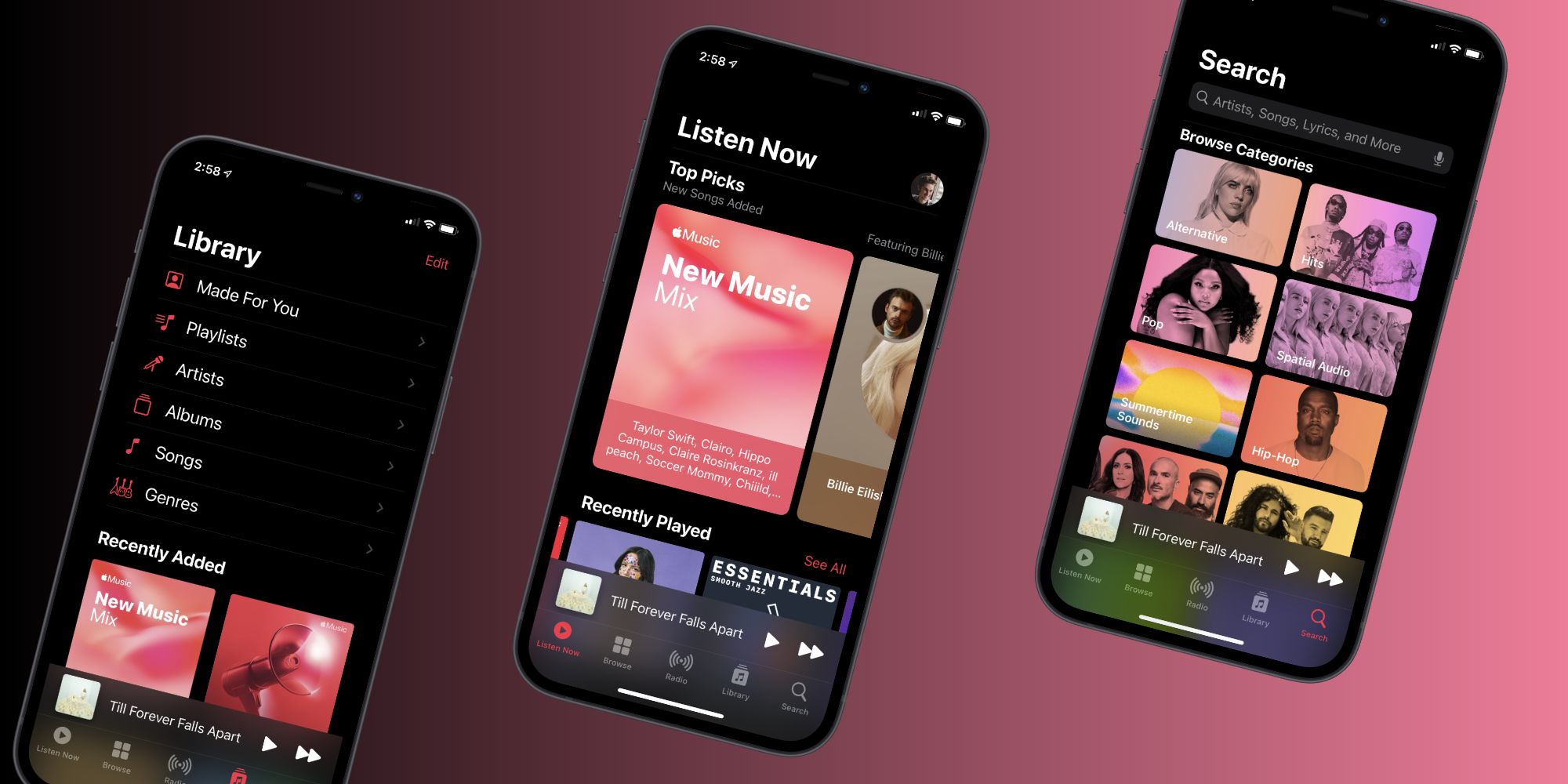 Dark mode in Apple Music iPhone app