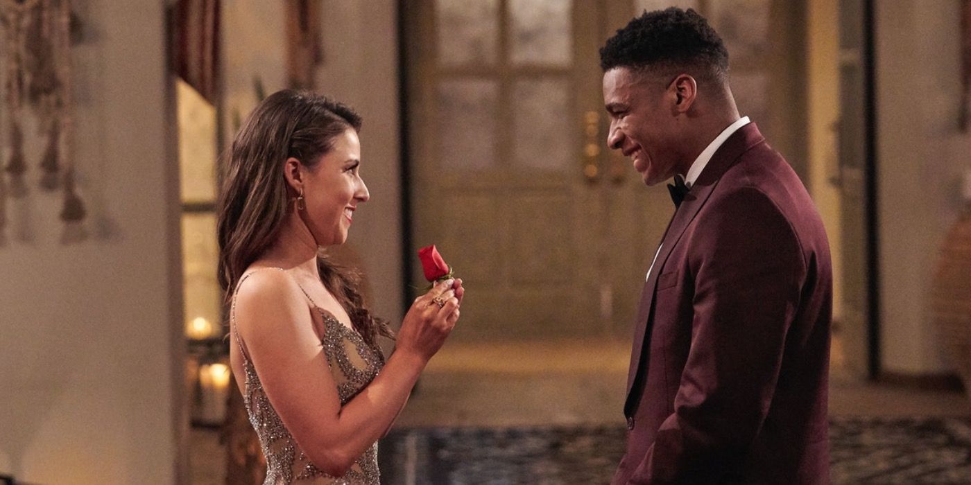 Andrew Spencer accepting a rose on Katie's season of The Bachelorette